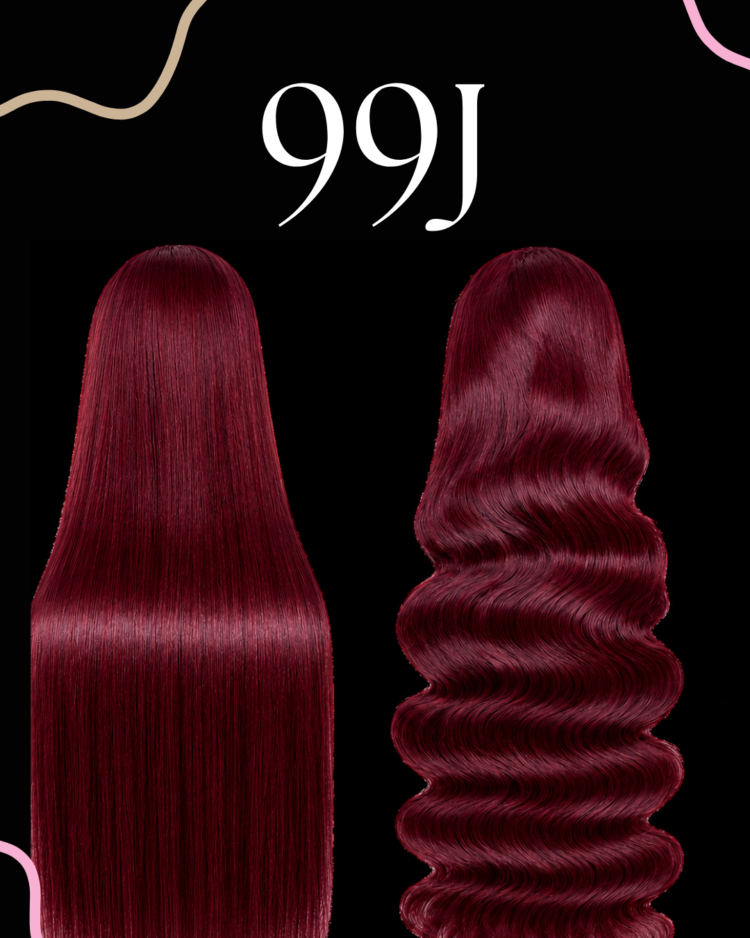 13x6 99J Transparent Frontal Wigs (Wig + Install System)